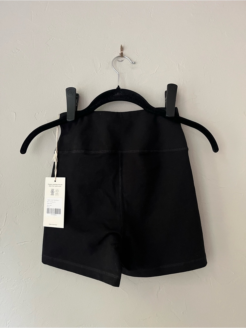 MATE THE LABEL ORGANIC STRETCH BIKER SHORTS 4” JET BLACK XS L - Picture 6 of 6